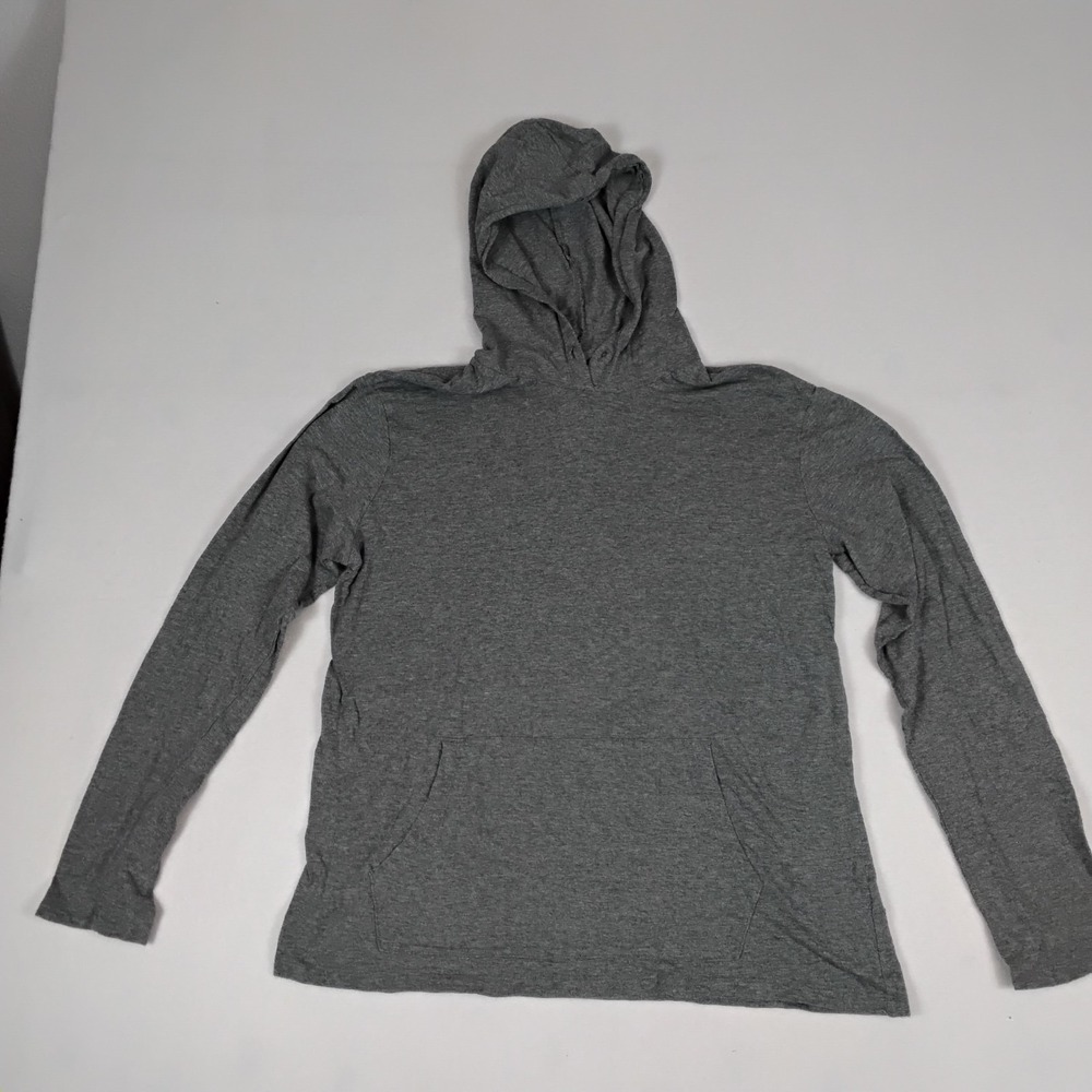 Goodthreads Mens Charcoal Gray Pullover Hoodie Size L Lightweight Activewear